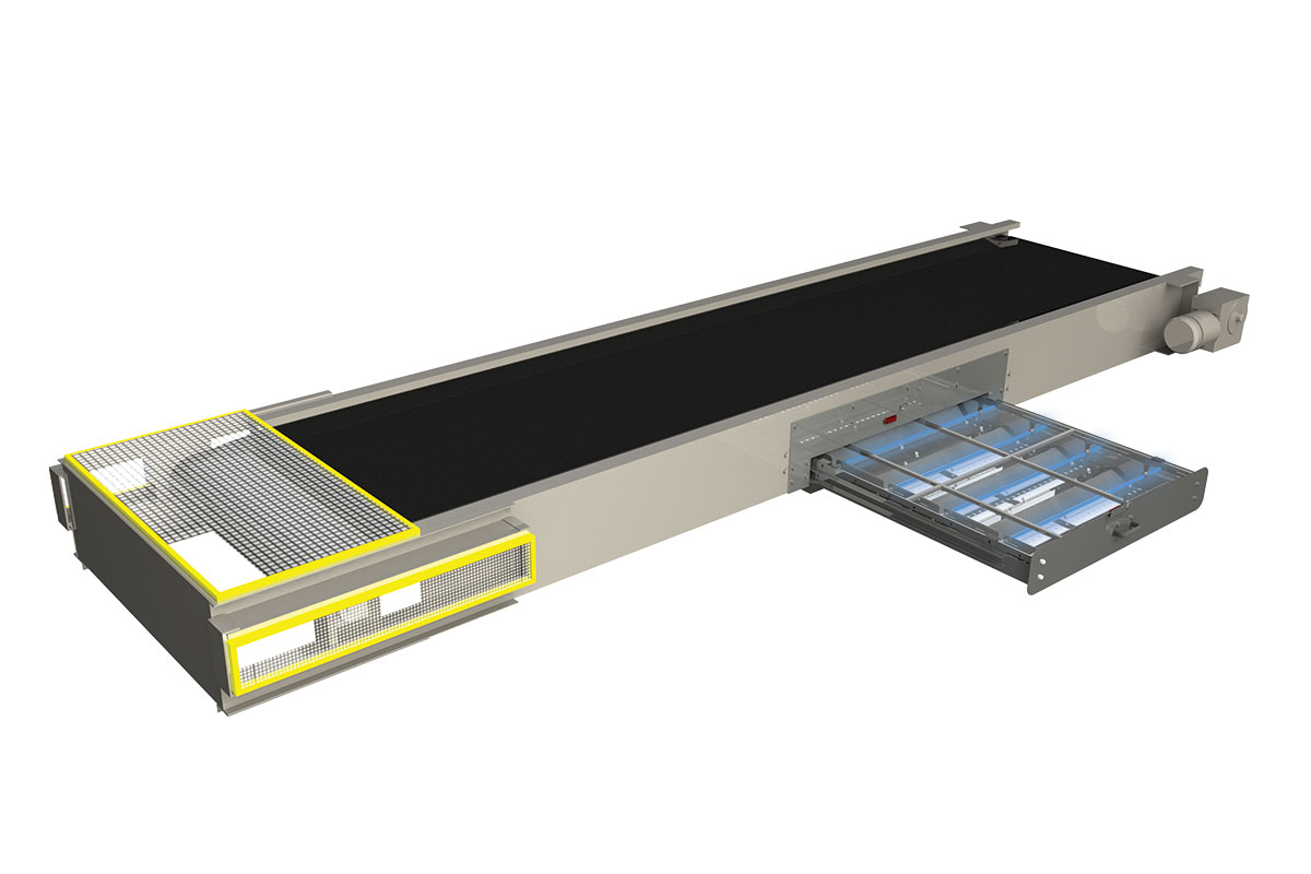 Désinfection des tables de tri